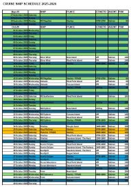 Cruise Schedule 2025/26 - V2